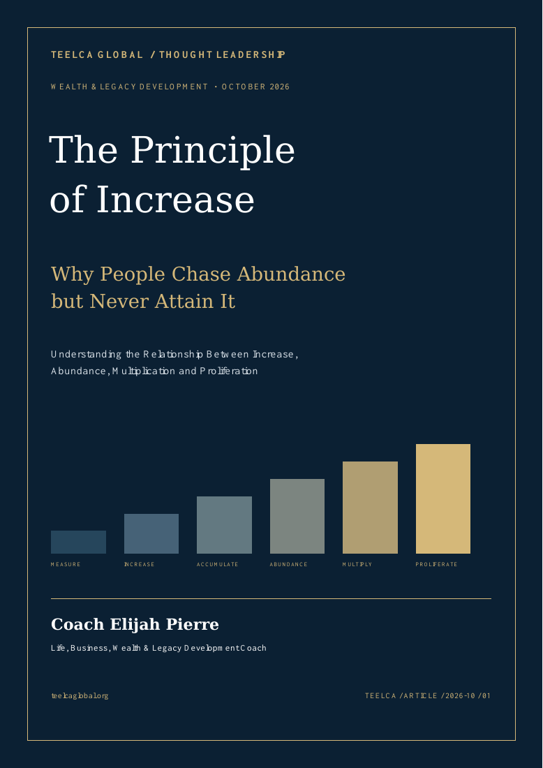 The Principle of Increase publication cover